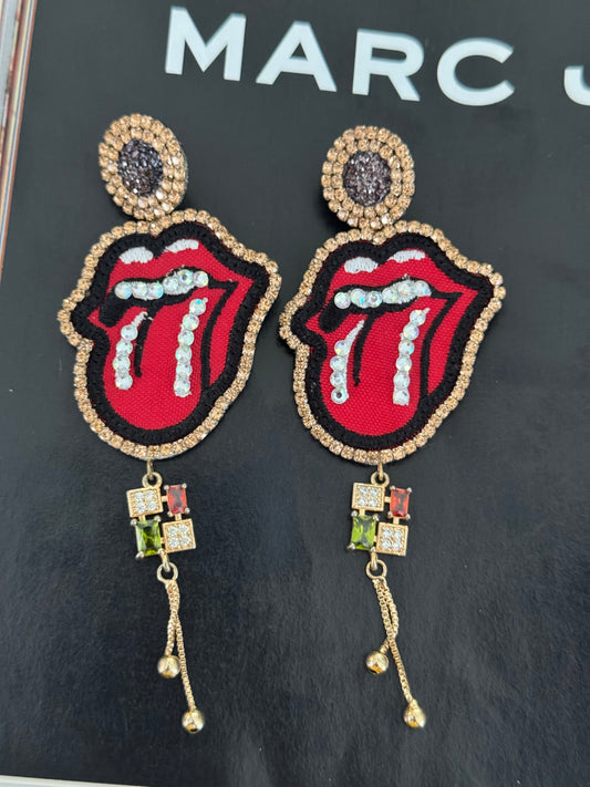 Rolling stone earrings