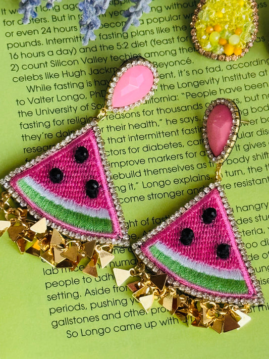 watermelon earrings