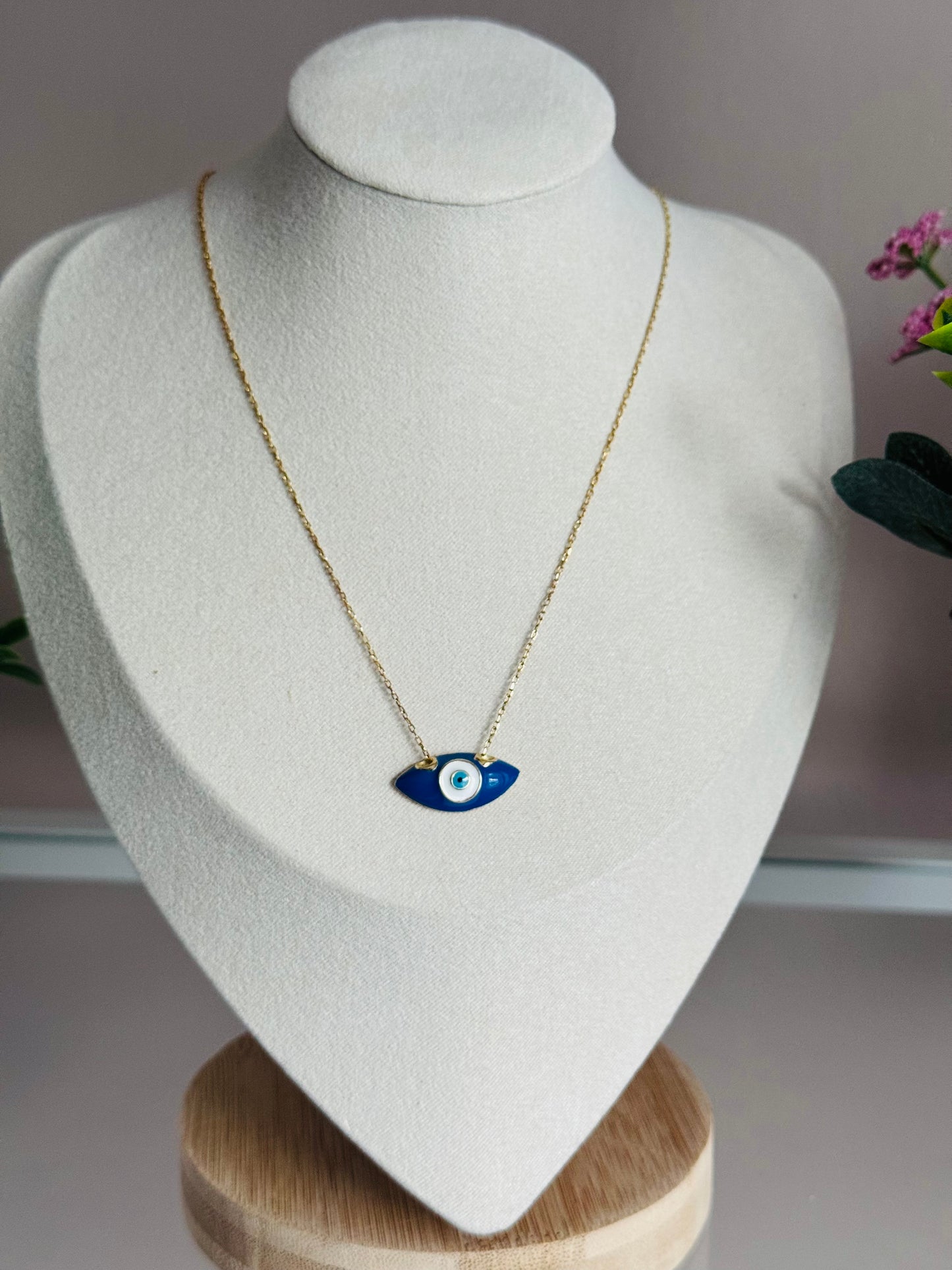 Blue Evil eye necklace ( Italian Silver 925)