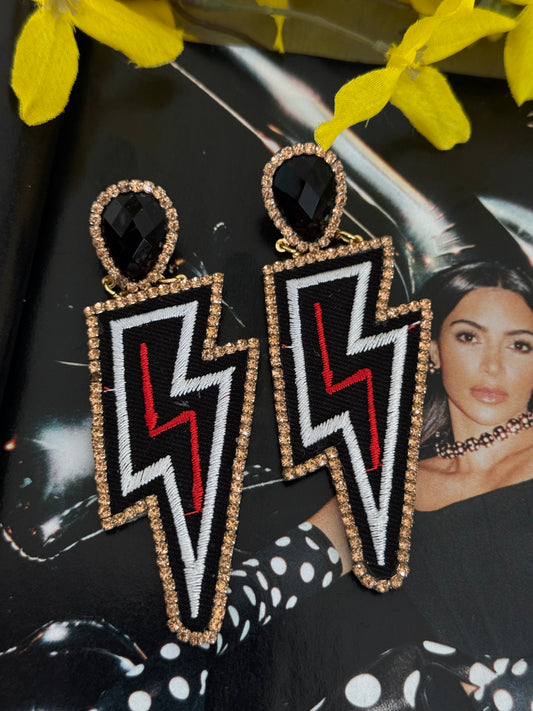 Lightning of rock earrings