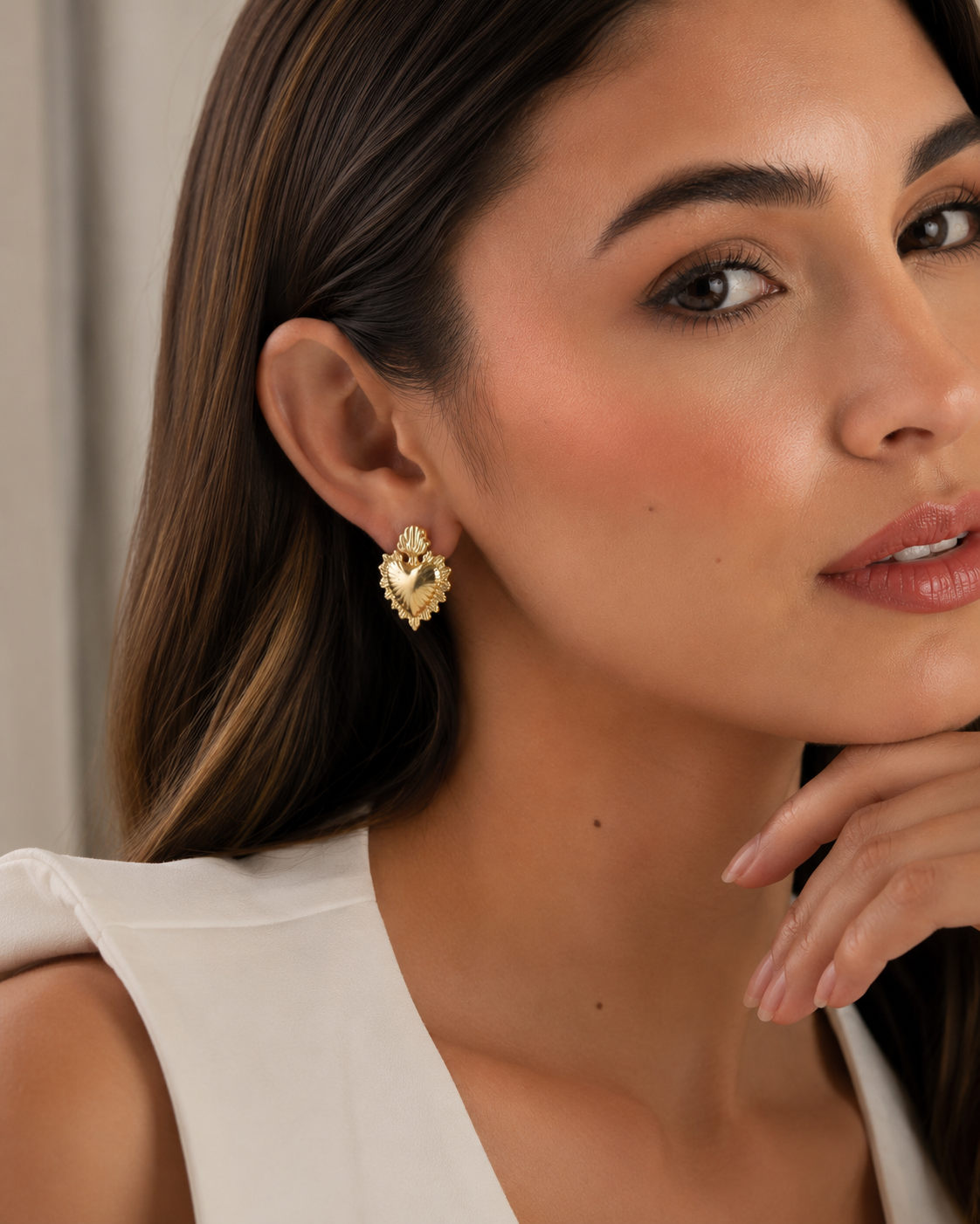 Secret heart earrings