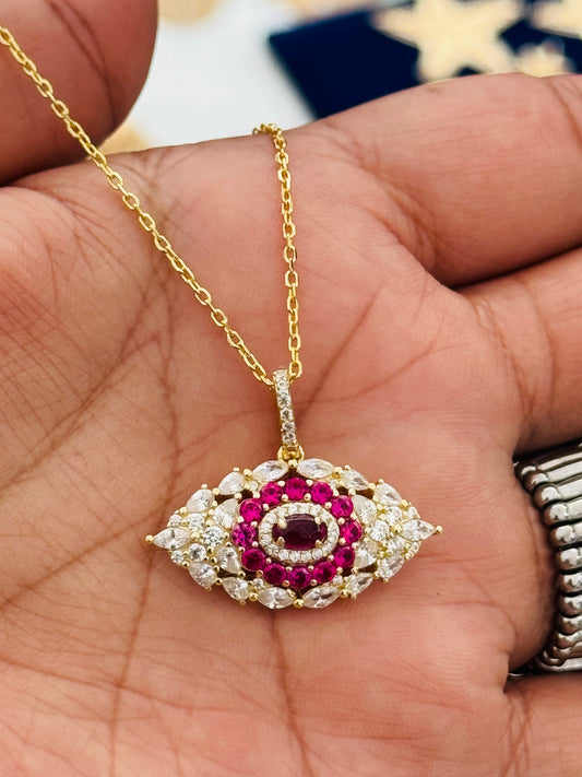 Evil eye with swarovski ( Italian Silver 925 )