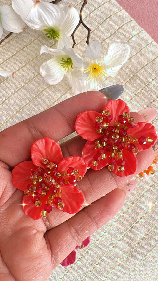 Flower earrings