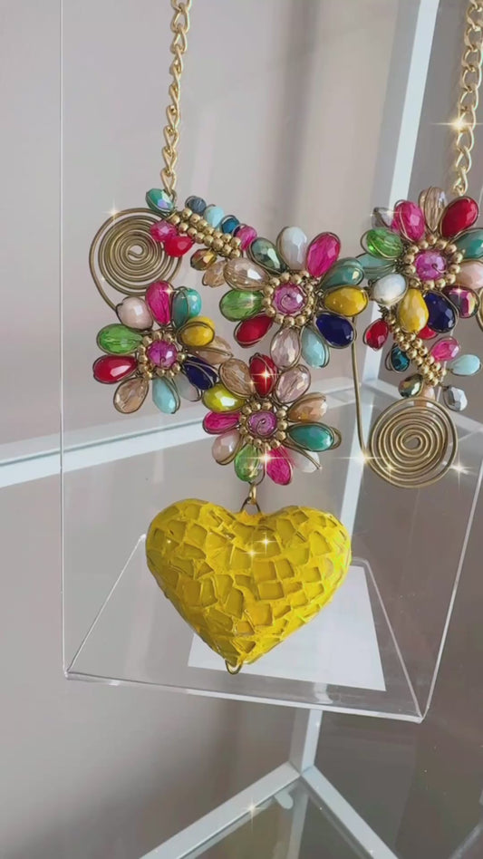 Yellow heart necklace