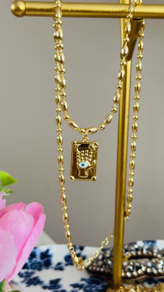 Hamsa necklace